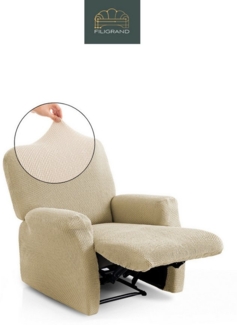 Belmarti Sesselhusse Bezug für Sessel, Relaxsessel, Ohrensessel made in Spain, elastisches Material, hochwertiger und langlebiger Baumwollmix