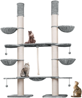 Happypet Kratzbaum, HAPPYPET XXL Kratzbaum für große Katzen 280cm hoch