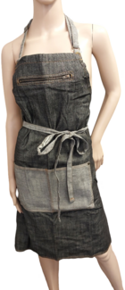 Chef Works Manhattan Latzschürze, Kochschürze Unisex Schwarz Schürze Einheitsgröße Küchenschürze