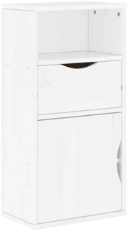 vidaXL Beistellschrank mit Schublade ODDA Weiß Massivholz Kiefer 4103600