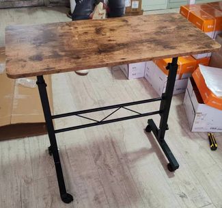 JEOBEST Computertisch Höhenverstellbarer Schreibtisch 80 x 40 x (74-110)cm, Ergonomischer Steh-Sitz Tisch Computertisch für Heimbüro