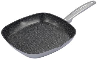 Schäfer Pfannen Hochwertiges Kochgeschirr – Für Perfektes Kochen und Braten Grillpfanne 28x28cm Metallic Silver