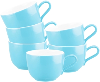 Seltmann Weiden Liberty Pure Colors Kaffeetasse 260 ml 6er Set Lagoon Blue - DS