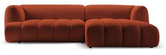 Micadoni Modulares Ecksofa Harry 4-Sitzer Rechts 3D-Stoff Ziegel