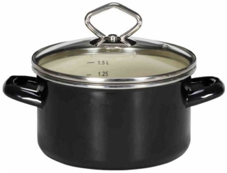 Fleischtopf 20cm Emailletopf Kochtopf Kochen Suppentopf Küche Mittag Mahlzeit