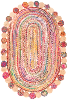 Morgenland Sisalteppich - Lerina - oval - 230x160 - Mehrfarbig