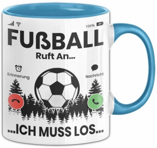 Trendation Tasse Fussballer Tasse Geschenk Fussballspieler Geschenkidee Fußball Ruft An