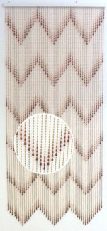 CONACORD Perlenvorhang Decona Riviera Perlenvorhang bunt, Hakenaufhängung, halbtransparent, 90 x 200 cm, Kunststoff - hohe Strangdichte