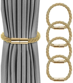 Coonoor Raffhalter Schnallen Vorhang Binder Magnetische Vorhang Raffhalter, (4-tlg)