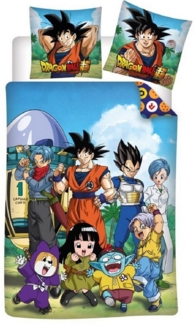 Dragon Ball Bettwäsche-Set – 1x Deckenbezug 140x200 & 1x Kissenbezug 65x65 cm für Kinder