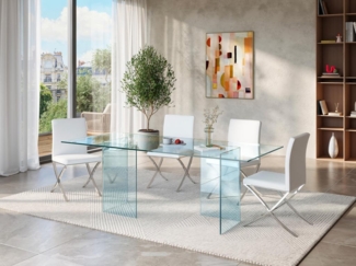 Vente-unique - Stuhl 2er-Set - Kunstleder & Metall - Weiß - CALY