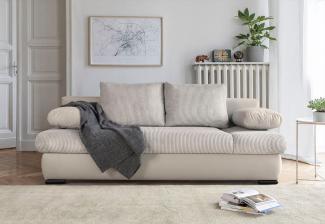 COLLECTION AB Schlafsofa Chicago, mit Bettfunktion und Bettkasten, im Cord-Samt Mix