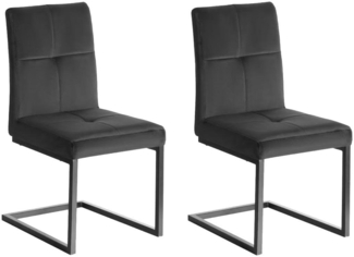 Home affaire Esszimmerstuhl Geranie Freischwinger, Schwingstuhl (Set, 2 St), mit 3D-Steppung, robustes Gestell, hochwertiger Stoff