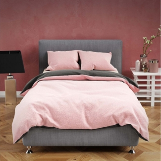 Buymax Bettwäsche Teddy Plüsch Bettbezug Set, Teddy, 2 teilig, 135x200 cm, Bettwäsche kuschelig warm für Winter, uni, Wendebettwäsche