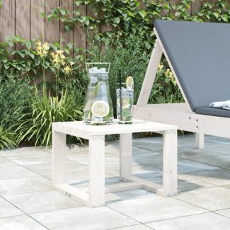 vidaXL Garten-Beistelltisch Weiß 40x38x28,5 cm Massivholz Kiefer 825080