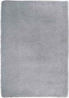 vidaXL Teppich Shaggy Hochflor NAVARRA Silbergrau 160x230 cm Polyester 4102844