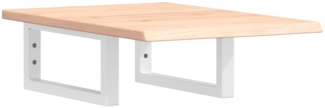 vidaXL Waschtischplatte mit Halterung Stahl und Massivholz Eiche 3302536