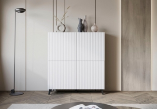 INOSIGN Highboard HIGHBOARD PHUKET (1 St), moderne Kommode mit 4 Türen und 8 Fächern, Breite 120 cm