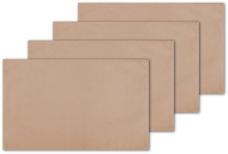 4er Set Tischsets Platzset Tischuntersetzer Platzdeckchen Tischdeko Tischmatte Essensunterlage Maße 30x45 cm, Farbe: sandgrau - beigegrau