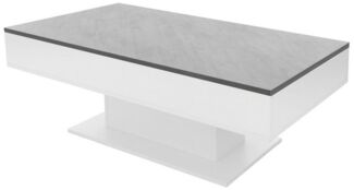 ML-DESIGN Couchtisch Beistelltisch mit 2 Staufächern unter Schiebeplatte Truhefunktion, Wohnzimmertisch 2 Stauräume Sofatisch mit aufziehbare Tischplatte