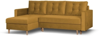 Beautysofa Ecksofa mit Schlaffunktion Sigurd L, Klassisches Design, Skandinavischer Stil, mit Bettkasten