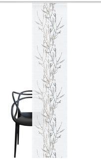 HOME WOHNIDEEN Schiebegardine 084610 Schiebegardine ZIVAGO, halbtransparent, Ranken-Motiv, 245x60 (0 St), 100% Polyester