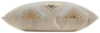 Macosa Home Dekokissen Beige gold weiß Muster, Zierkissen modern Dekokissen Sofakissen