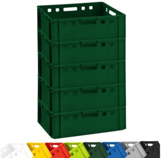 BURI Transportbehälter 5x Fleischkiste E2 Metzgerkiste Lagerkiste Eurobox lebensmittelecht, (5-St)