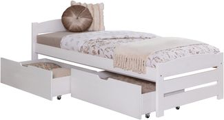Stauraumbett Seniorenbett "Loni" 90x200 Kiefer massiv
