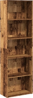 vidaXL Bücherregal Altholz-Optik 60x30x189 cm Holzwerkstoff 857924