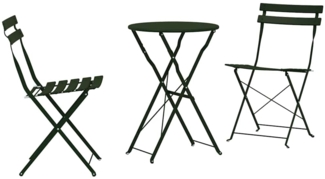 vidaXL Klapp Bistro Set 3 pcs Dunkelgrün Stahl 42002967
