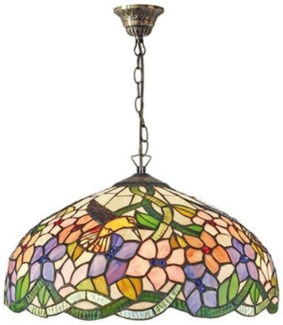 Casa Padrino Tiffany Hängeleuchte Mehrfarbig Ø 40 x H. 92 cm - Luxus Qualität