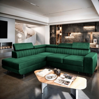 Masseno Ecksofa NOLA mit Schlaffunktion L-Form, Sofa mit Bettkasten