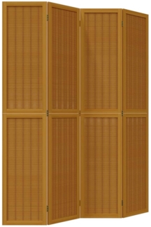 vidaXL 4-tlg. Raumteiler Braun Massivholz Paulownia 358819