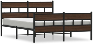 vidaXL Bettgestell ohne Matratze mit Kopf- und Fußteil 140x190 cm 4017169