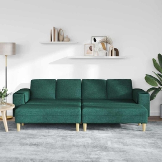 vidaXL Sofa Set Dunkelgrün Stoff 3335116
