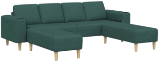 vidaXL Sofa Set Dunkelgrün Stoff 3335116