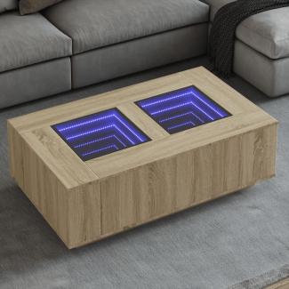 vidaXL Couchtisch mit Infinity-LED Sonoma-Eiche 116x69x40 cm 3284058