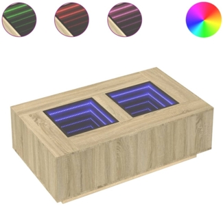 vidaXL Couchtisch mit Infinity-LED Sonoma-Eiche 116x69x40 cm 3284058