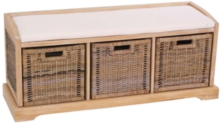 MCW Sitztruhe Adana, Abnehmbarer Kissenbezug, Bequemes Sitzpolster, Stabiler Rahmen