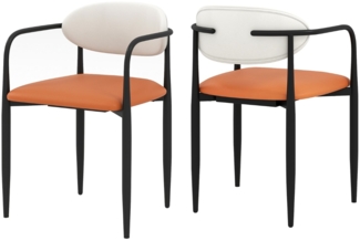 2er Set Esszimmerstühle mit Gepolstertem Sitz & Rückenlehne Polsterstuhl Küchenstühle