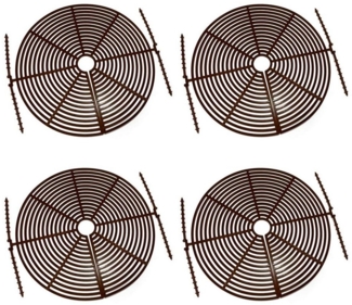 HAC24 Blumentopf Blumentopfgitter Kunststoff Blumentopfschutz Schutzgitter (Set, 4 St, Ø 30 cm), Schutz Haustiere Kinder Pflanzen