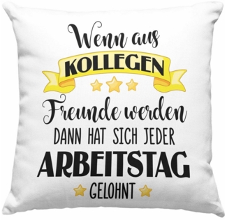Trendation Dekokissen Trendation - Jobwechsel Geschenk Neuer Job Kissen mit Füllung 40x40 Ab
