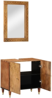 vidaXL 2-tlg. Badmöbel-Set Massivholz Mango 3206321