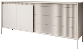 ALLHOUSE24 Kommode SENS 187 Sideboard mit 2 Türen, 3 Schubladen gefrästen Fronten, Breite 187,1 cm