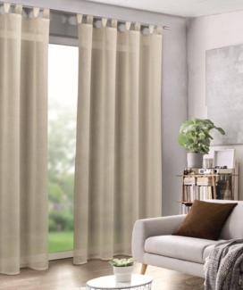 Sehlbach Schlaufenschal mit Gardinenband 135 x 245 cm creme