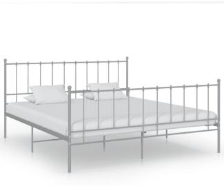 vidaXL Bett Grau Metall 180x200 cm [324963]