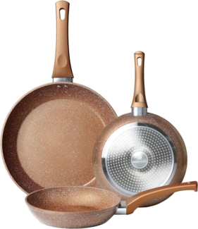 Innerwell Antihaft Bratpfanne Pfannenset 20/24/28cm Induktion Aluminium Granit