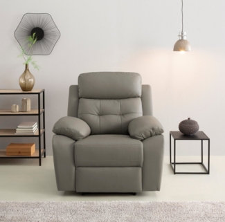 Home affaire Relaxsessel Lannilis mit Liegefunktion, Fernsehsessel, mit manueller und elektrischer Relaxfunktion, hellgrau