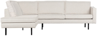 Ecksofa Rodeo aus Boucle-Stoff Links, Natur